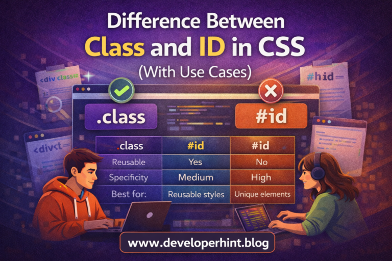 CSS Selectors: Class and ID Explained - Developer Hint