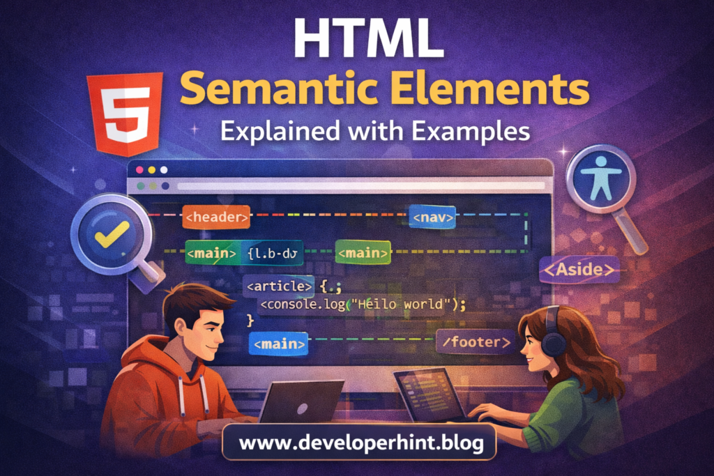 HTML Semantic Elements Explained with Examples - Developer Hint