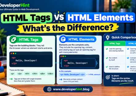 Html Tags Vs Html Elements